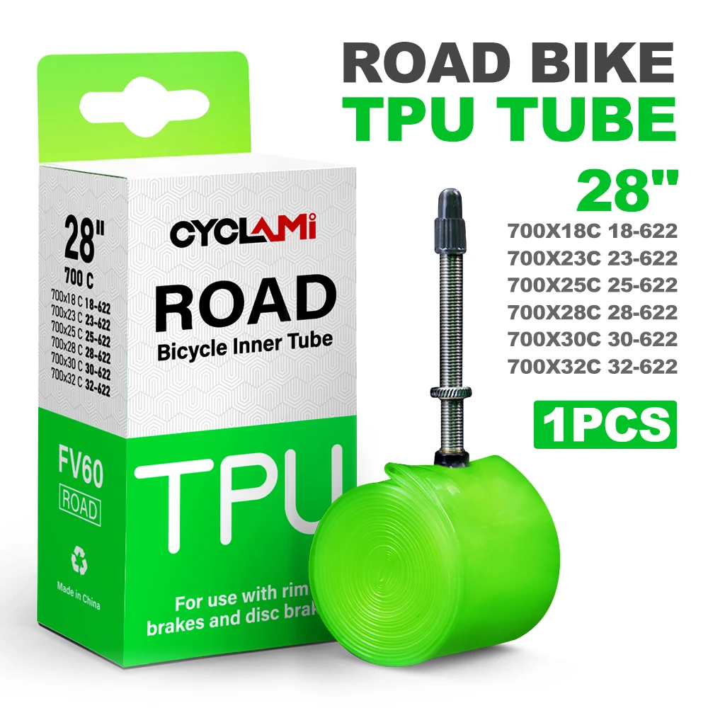CYCLAMI Super Light Road Bicycle Inner Tube 65mm 700X18 20 25 28 32C Valve Length French FV Ultralight Bike Inner Tube Patch Kit
CYCLAMI Super Light Road Bicycle Inner Tube 65mm 700X18 20 25 28 32C Valve Length French FV Ultralight Bike Inner Tube Patch Kit