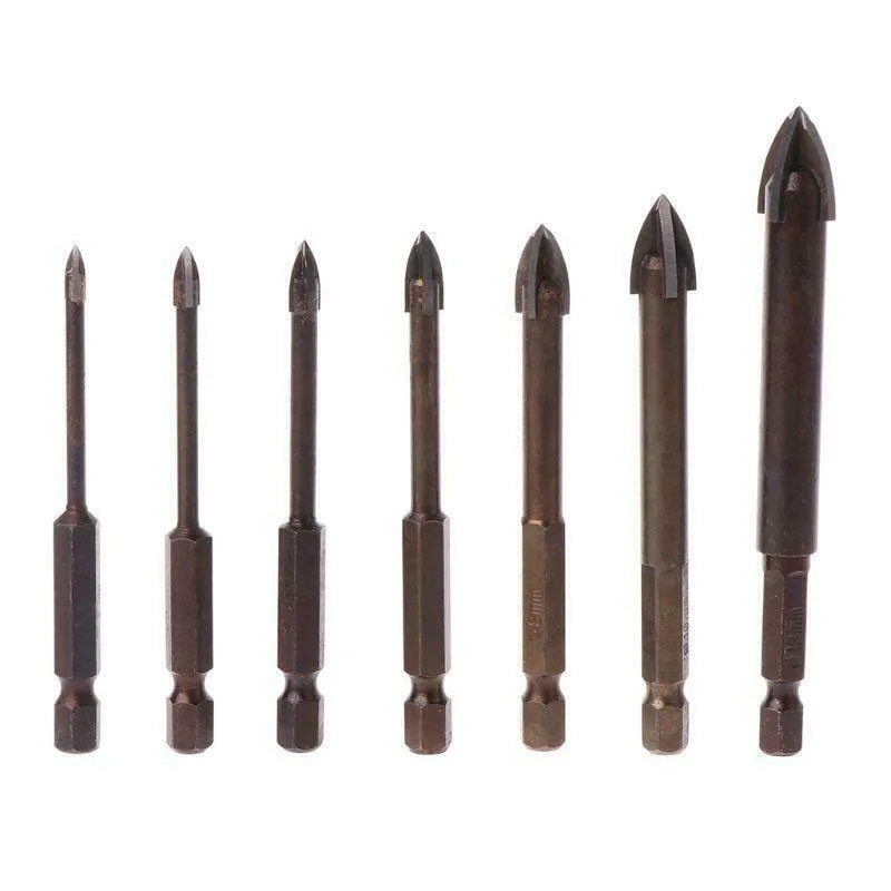 Carbide Glass Drill Bit Set Alloy Carbide Point With 4 Cutting Edges For Tile Glass Ceramics Cross Spear Head Drill Bits Tools
Carbide Glass Drill Bit Set Alloy Carbide Point With 4 Cutting Edges For Tile Glass Ceramics Cross Spear Head Drill Bits Tools
