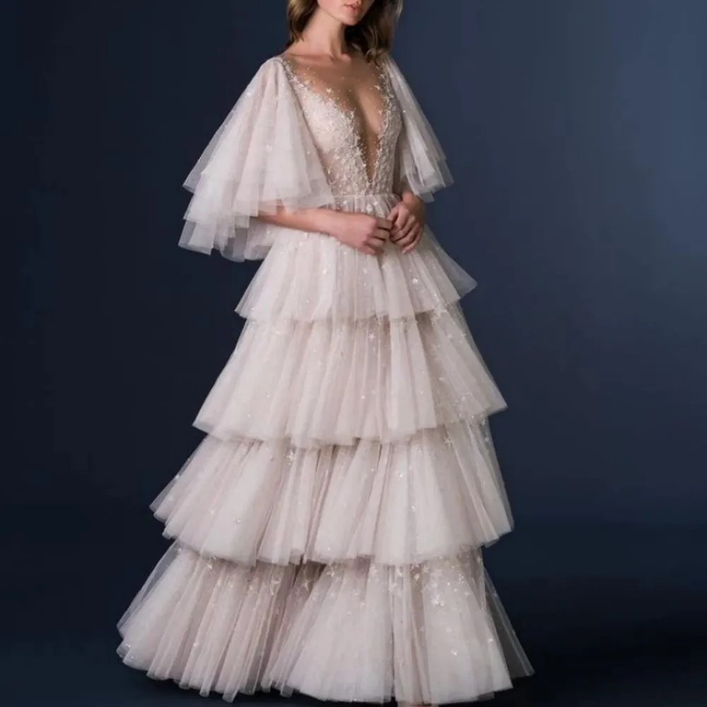 Sapmae V-neck Beaded Embroidery Sequin Tereid Floor-length Prom Evenning Cocktail Party Formal Graduate Dress For Women
Sapmae V-neck Beaded Embroidery Sequin Tereid Floor-length Prom Evenning Cocktail Party Formal Graduate Dress For Women