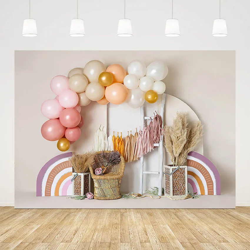 Mehofond Photography Background Bohemian Rainbow Pink Balloons Girl Pricess Birthday Party Decoration Cake Photo Backdrop Studio 
Mehofond Photography Background Bohemian Rainbow Pink Balloons Girl Pricess Birthday Party Decoration Cake Photo Backdrop Studio