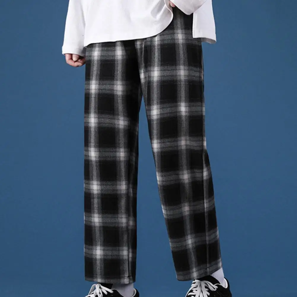 Plaid Contrast Colors Loose Men Pants Casual Summer Trousers Drawstring Elastic Waist Men Trousers Ankle Length Men Pants 2022
Plaid Contrast Colors Loose Men Pants Casual Summer Trousers Drawstring Elastic Waist Men Trousers Ankle Length Men Pants 2022