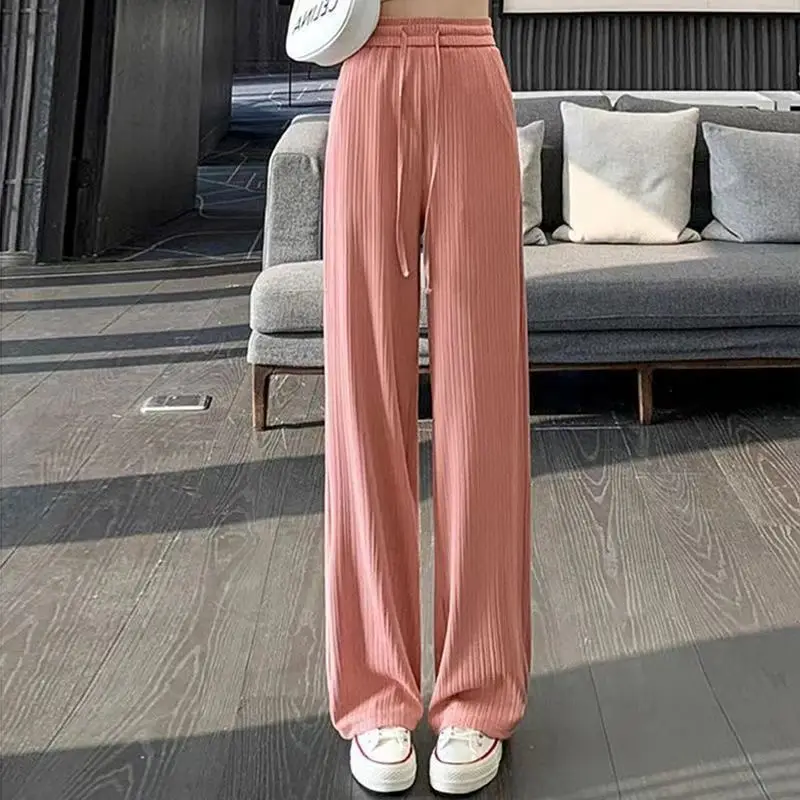 Women 2022 Summer New Ice Silk Loose Wide-leg Pants Female High Waist Thin Trousers Ladies Solid Straight Casual Pants I154
Women 2022 Summer New Ice Silk Loose Wide-leg Pants Female High Waist Thin Trousers Ladies Solid Straight Casual Pants I154
