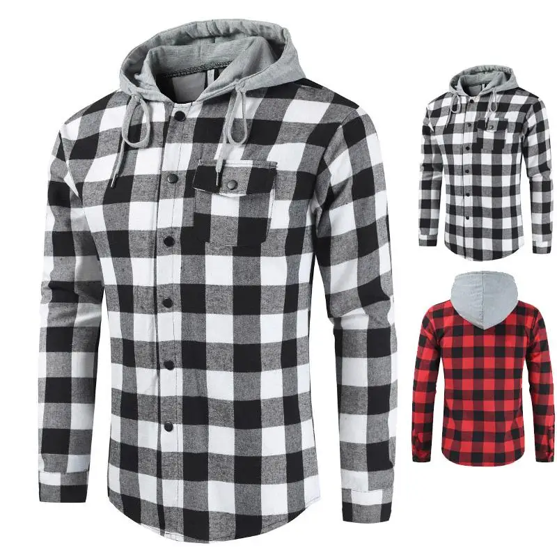 Men's Spring Autumn Casual Plaid Shirts Long Sleeve street casual Hooded Blouse
Men's Spring Autumn Casual Plaid Shirts Long Sleeve street casual Hooded Blouse