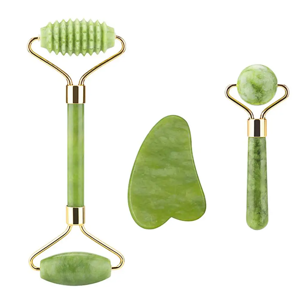 Jade Roller Gua Sha Massage Kits Natural Anti-aging Face Roller Set Comfortable Soft Jade Beauty Equipment for Women Girls
Jade Roller Gua Sha Massage Kits Natural Anti-aging Face Roller Set Comfortable Soft Jade Beauty Equipment for Women Girls