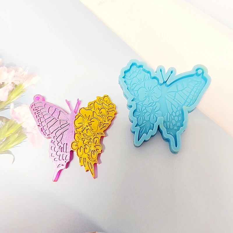 for Butterfly Shape Ornament Resin Casting Silicone Mold Woman Keychain Decorative Pendant Jewelry Mold for DIY Crafts
for Butterfly Shape Ornament Resin Casting Silicone Mold Woman Keychain Decorative Pendant Jewelry Mold for DIY Crafts