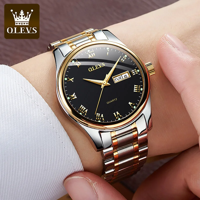 OLEVS Great Quality Alloy Strap Men Wristwatch Quartz Business Waterproof Watch for Men Luminous Calendar Week Display
OLEVS Great Quality Alloy Strap Men Wristwatch Quartz Business Waterproof Watch for Men Luminous Calendar Week Display