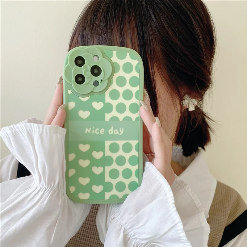 12 Pro Case Chic Matcha Heart Dots Cover for iPhone 13 11 Pro Max Letter Rose Floral Lens Cover for iPhone X XR XS 13 Pro Cases
12 Pro Case Chic Matcha Heart Dots Cover for iPhone 13 11 Pro Max Letter Rose Floral Lens Cover for iPhone X XR XS 13 Pro Cases