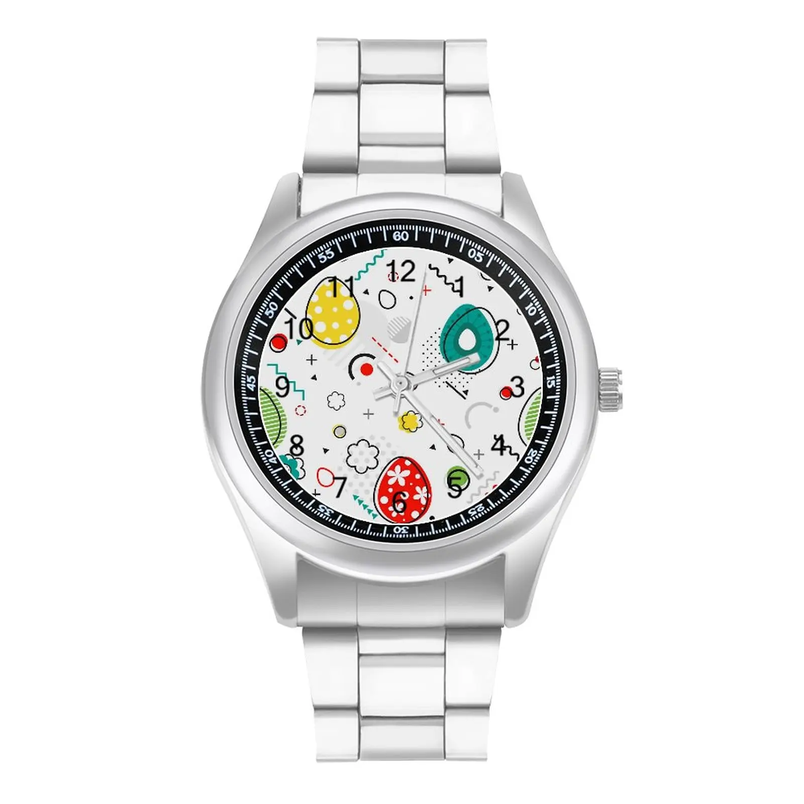 Easter Egg Quartz Watch Memphis Style Analog Elastic Wrist Watch Stainless Man Home Photo Wristwatch
Easter Egg Quartz Watch Memphis Style Analog Elastic Wrist Watch Stainless Man Home Photo Wristwatch