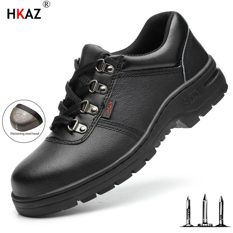 HKAZ Genuine Leather Men Shoes Safety Shoes Breathable Lightweight Work Boots Steel Toe Cap Anti-Smashing Indestructible LBX876
HKAZ Genuine Leather Men Shoes Safety Shoes Breathable Lightweight Work Boots Steel Toe Cap Anti-Smashing Indestructible LBX876