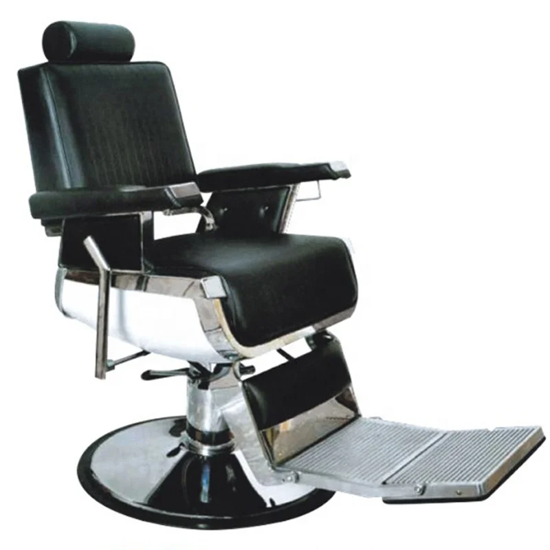 Modern Stainless Steel Barbershop Hairdressing Black Leather Hair Styling Barber 
Modern Stainless Steel Barbershop Hairdressing Black Leather Hair Styling Barber