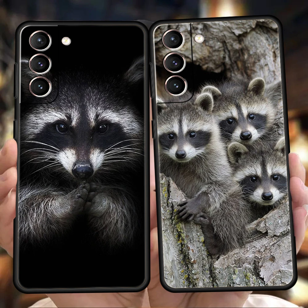 

Cute Animal Raccoon Phone Case For Samsung Galaxy S23 S22 S20 S21 FE Note 20 10 Ultra S10 S10E M21 M22 M31 M32 Plus 5G Cover Bag