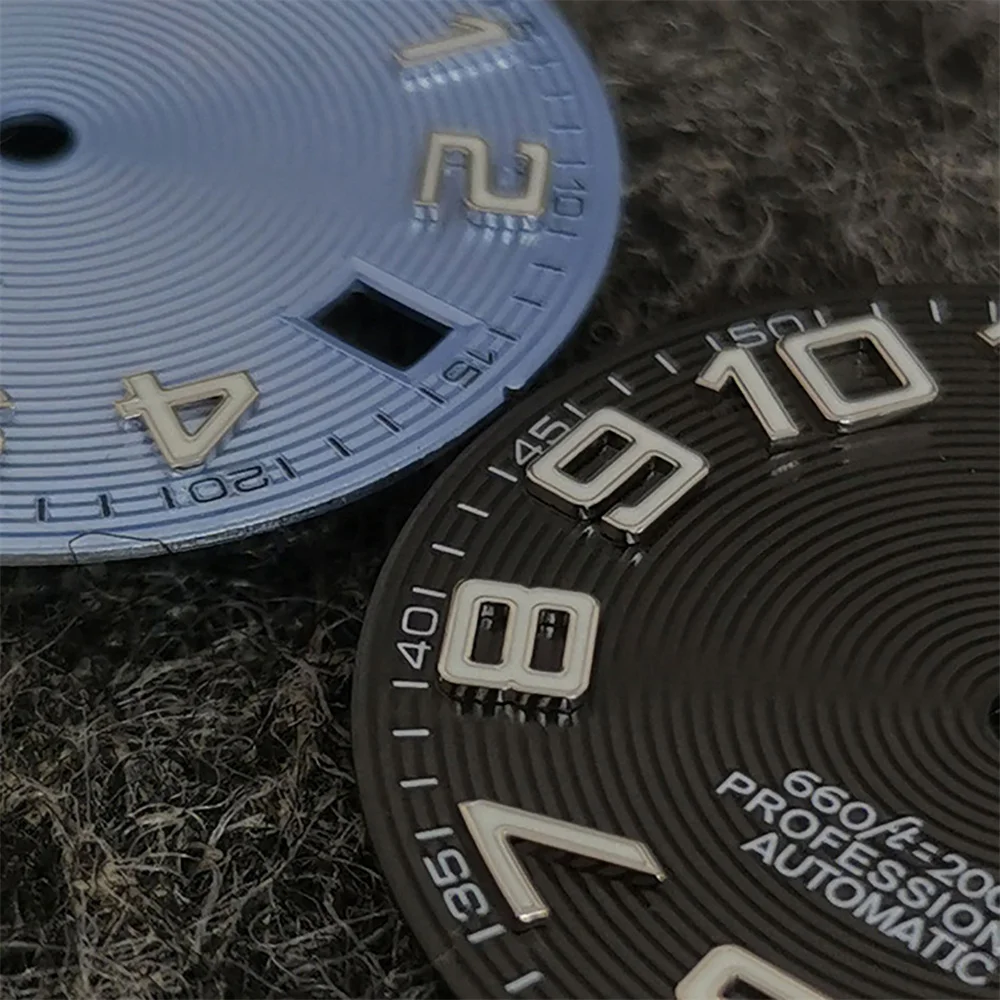 New 369 Threaded Dial Sun Pattern Watch Modified Dial 28.5MM Green Luminous Watch Faces for NH35 NH36 Movement Accessories
New 369 Threaded Dial Sun Pattern Watch Modified Dial 28.5MM Green Luminous Watch Faces for NH35 NH36 Movement Accessories