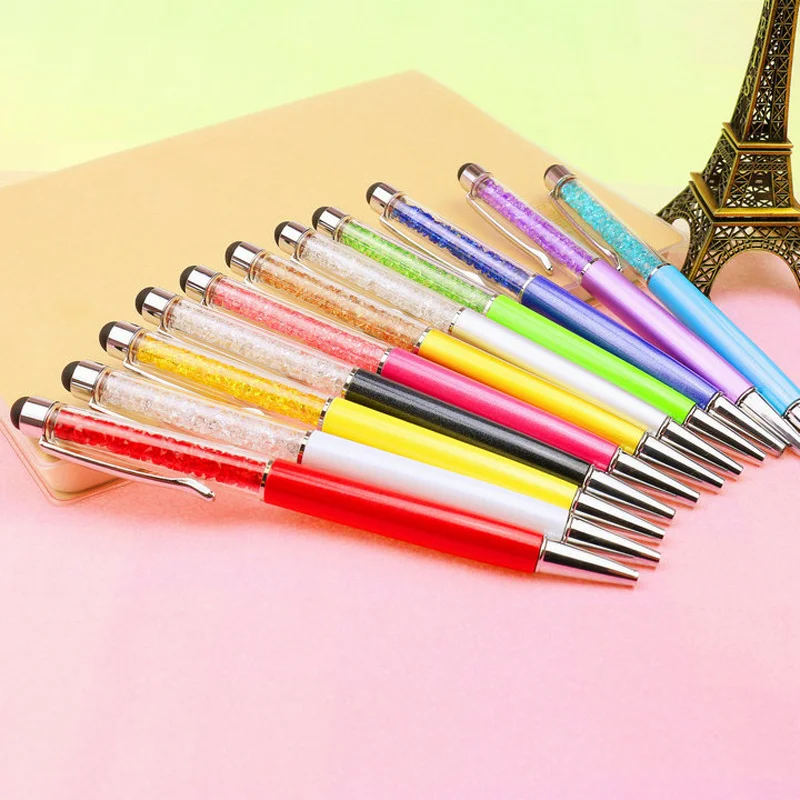 12 pcs/lot Creative Crystal Pen Diamond Ballpoint s Stationery Ballpen Stylus Touch Oily lovely Multi-color
12 pcs/lot Creative Crystal Pen Diamond Ballpoint s Stationery Ballpen Stylus Touch Oily lovely Multi-color