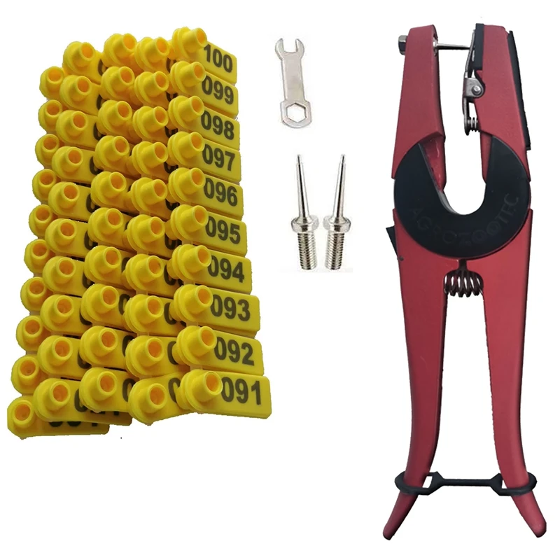 1Set Male Buttons Back Ear Tag Tool Livestocks Applicator Farm Laser Type Red&Yellow For Steers Heifers Young Calves
1Set Male Buttons Back Ear Tag Tool Livestocks Applicator Farm Laser Type Red&Yellow For Steers Heifers Young Calves