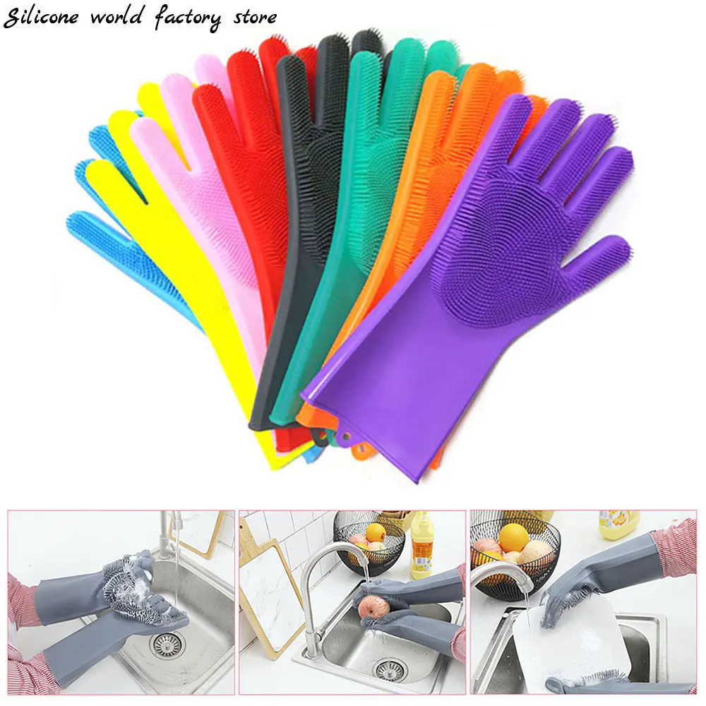 Silicone world Silicone Dishwashing Cleaning Gloves Silicone Rubber Sponge Glove Multifunction Household Kitchen Clean Tools
Silicone world Silicone Dishwashing Cleaning Gloves Silicone Rubber Sponge Glove Multifunction Household Kitchen Clean Tools