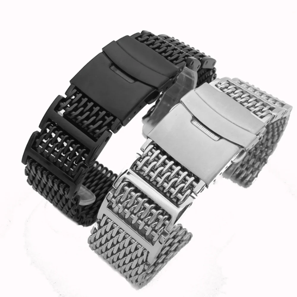20mm 22mm 24mm Dismantling 316L Stainless Steel Cool Shark Milan Screw Stainless Steel Solid Watch Band Strap Watchband
20mm 22mm 24mm Dismantling 316L Stainless Steel Cool Shark Milan Screw Stainless Steel Solid Watch Band Strap Watchband