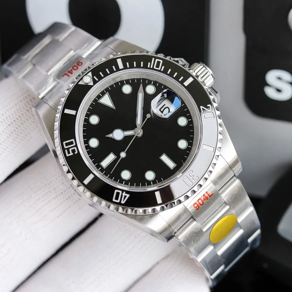 

Luxury Mens Mechanical Watches 40MM Glide Lock Ceramic Bezel Men Watches 2813 Mechanical Automatic Watch Mens Designer Watchs