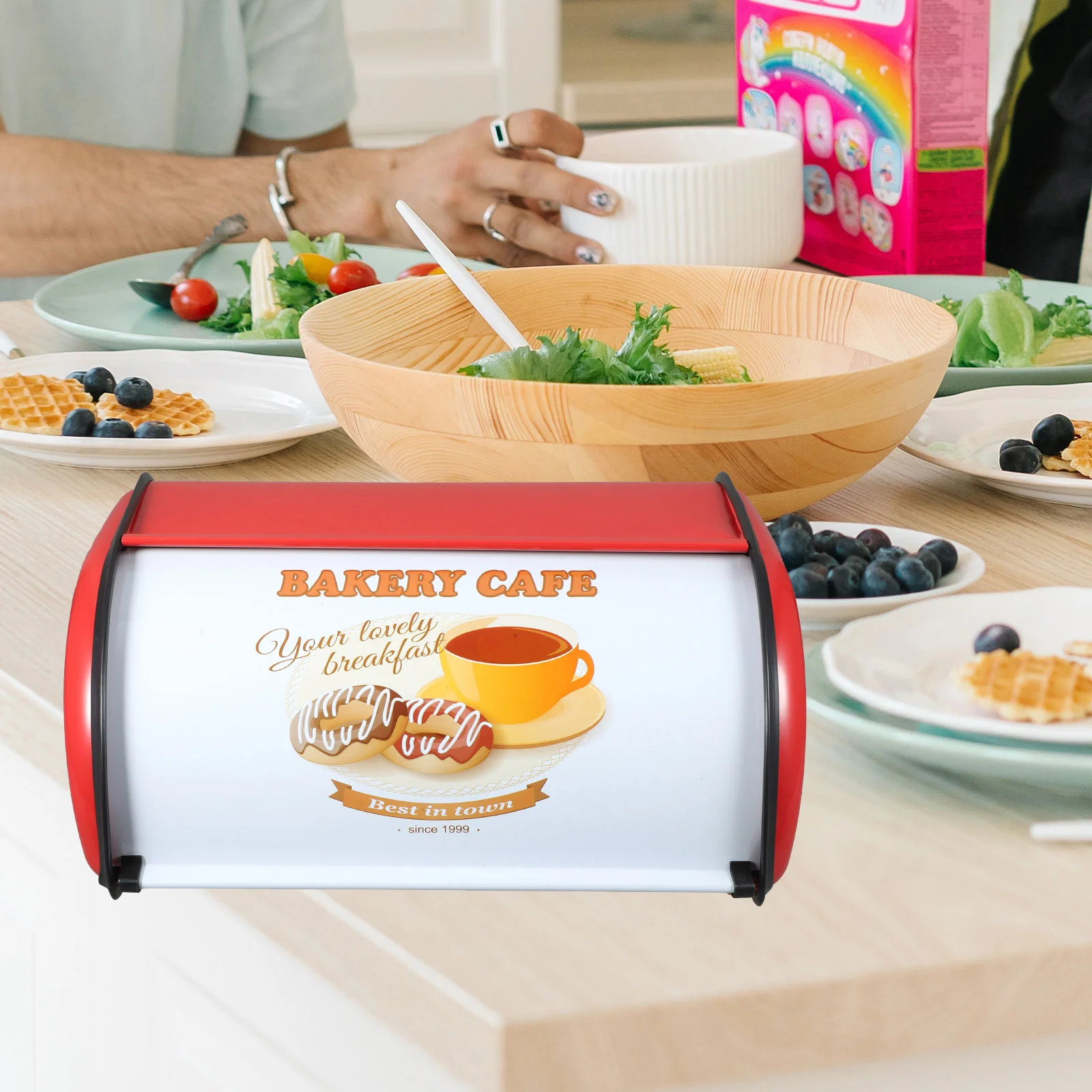 Kitchen Countertop Bread Box Multi-function Bread Holder Stainless Steel Bread Box Kitchen Accessory Random Color Breadbasket
Kitchen Countertop Bread Box Multi-function Bread Holder Stainless Steel Bread Box Kitchen Accessory Random Color Breadbasket