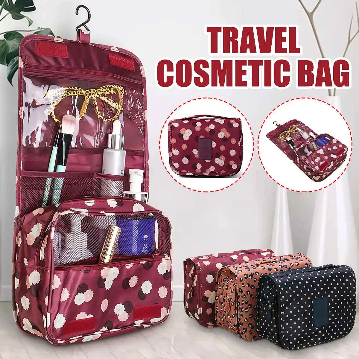 Portable Toiletry Storage Bag Makeup Organizers Bathroom Cosmetic Cloth Underwear Travel Camping Home Wash Hanging Suitcase
Portable Toiletry Storage Bag Makeup Organizers Bathroom Cosmetic Cloth Underwear Travel Camping Home Wash Hanging Suitcase