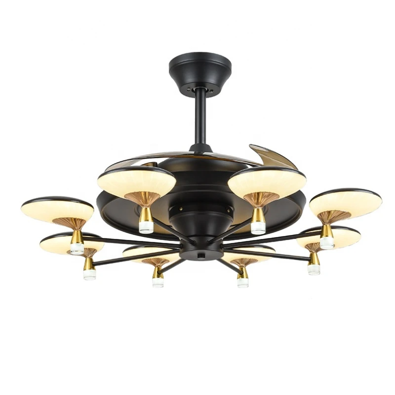 Northern Europe 6 speed 6 heads led ceiling fans with light with remote controller
Northern Europe 6 speed 6 heads led ceiling fans with light with remote controller