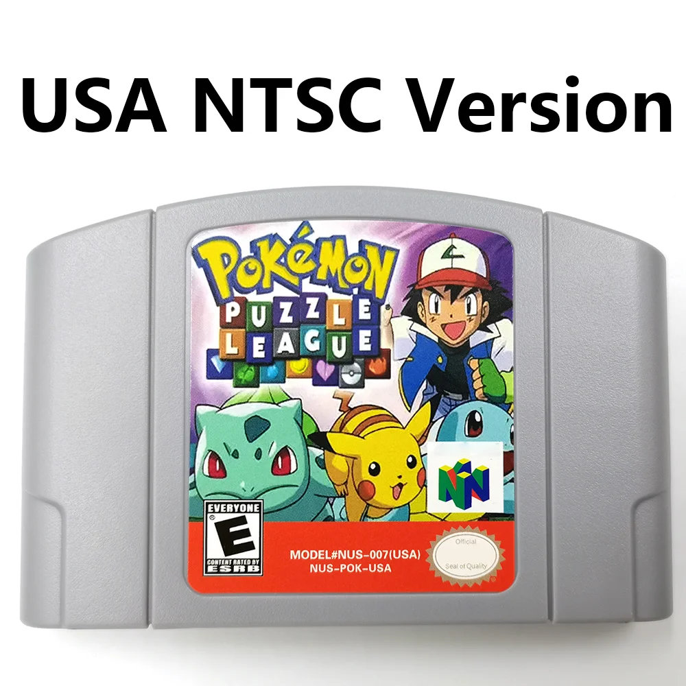 Pokémon Series 64 Bit Game Cartridge USA NTSC Version PUZZLE LEAGUE for N64 Consoles English Language
Pokémon Series 64 Bit Game Cartridge USA NTSC Version PUZZLE LEAGUE for N64 Consoles English Language