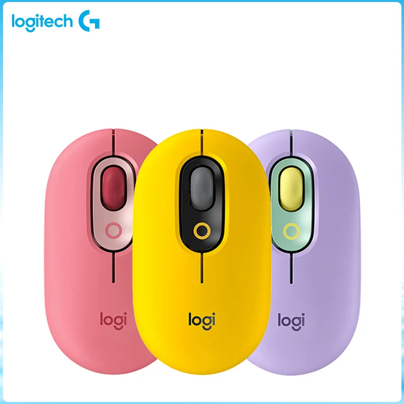 

Оригинальная беспроводная мышь Logitech POP, Bluetooth, бесшумная мышь, портативная офисная Высокоточная оптическая Трекинговая мышь для ноутбука