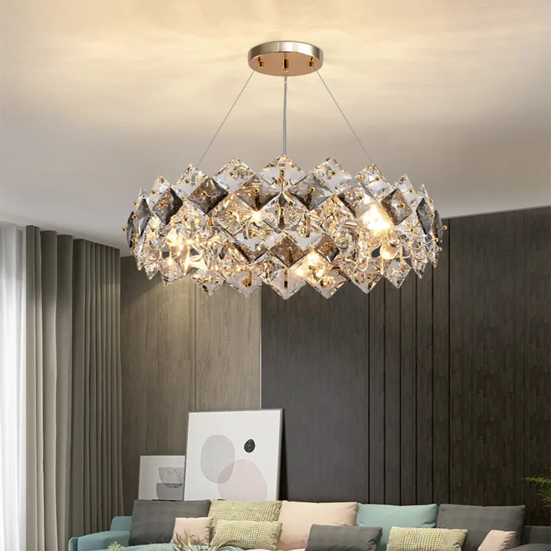 Europe Luxurious Diamond Crystal Pendant Lights Parlor Dining Room Study Hanging Lamps LED Lighting Professional Light 90-260V
Europe Luxurious Diamond Crystal Pendant Lights Parlor Dining Room Study Hanging Lamps LED Lighting Professional Light 90-260V