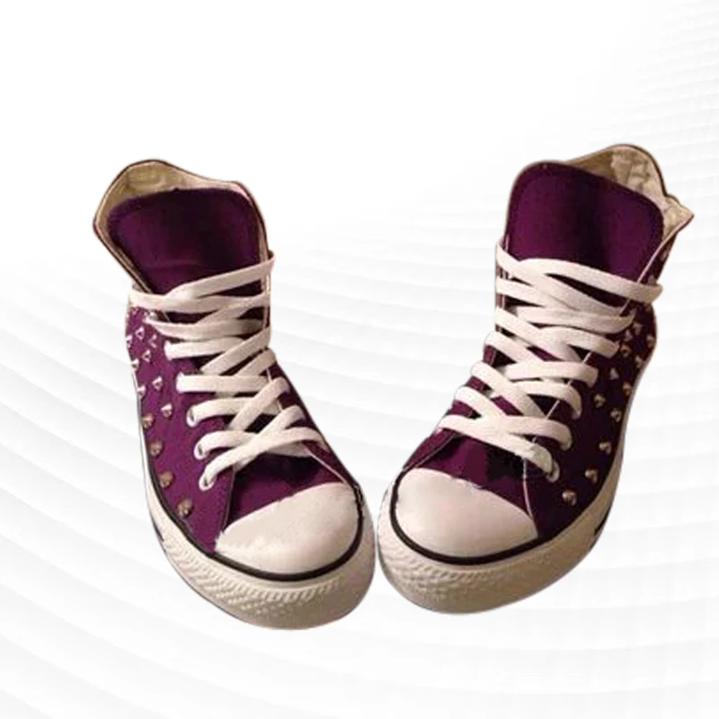 Handmade rivets fashion niche high-top canvas shoes for men and women with large size 35-46
Handmade rivets fashion niche high-top canvas shoes for men and women with large size 35-46