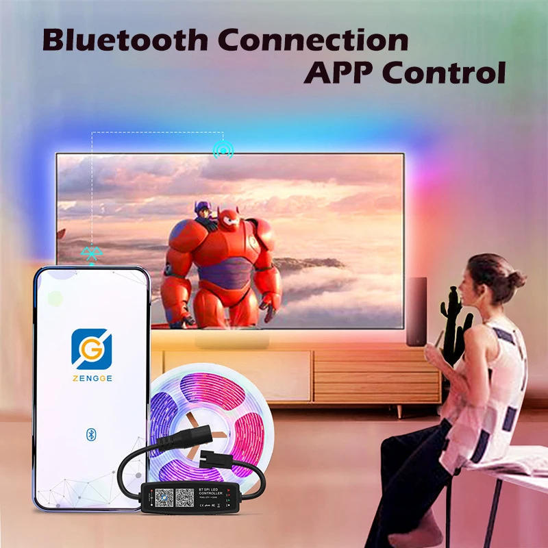 WS2812B Ontroller USB Bluetooth совместимый с комплектом светодиодных лент с управлением через приложение
WS2812B Ontroller USB Bluetooth совместимый с комплектом светодиодных лент с управлением через приложение