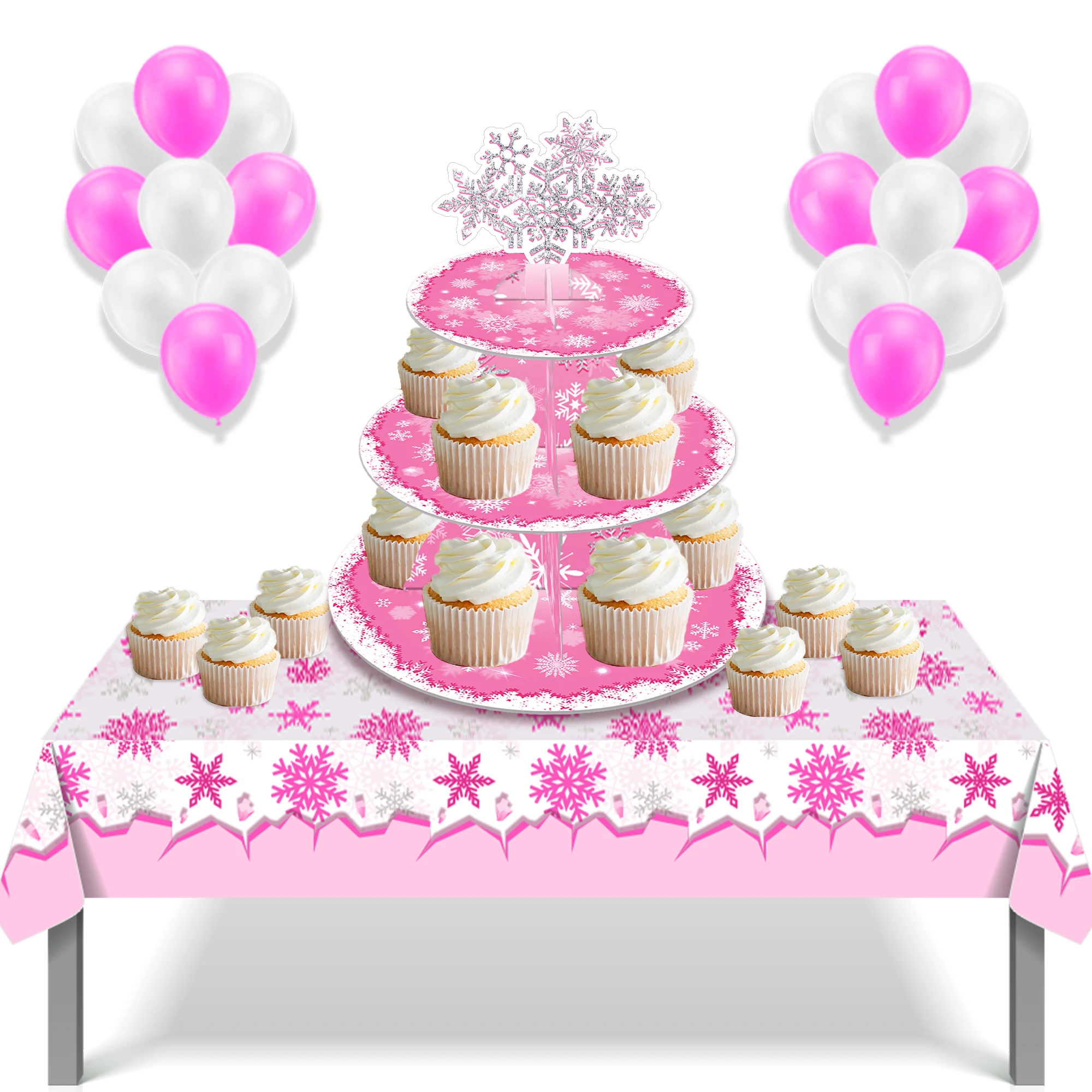 3-tiers Girl Snowflake Winter Christmas Birthday Party Paper Cake Display Stand Xmas Baby Shower Party Cake Decorating Supplies
3-tiers Girl Snowflake Winter Christmas Birthday Party Paper Cake Display Stand Xmas Baby Shower Party Cake Decorating Supplies