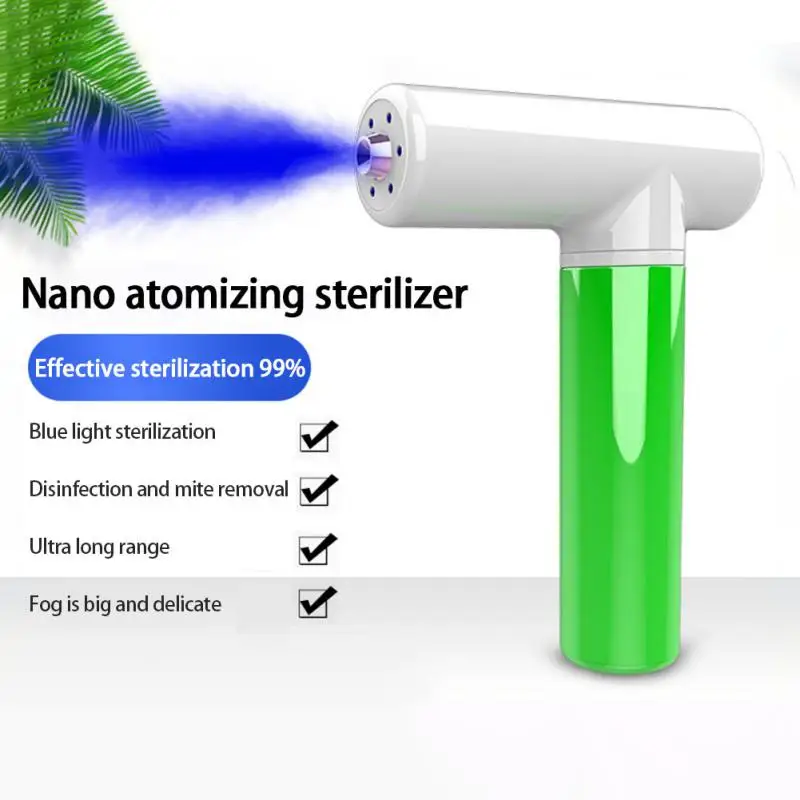 300ML Disinfection Sprayer Gun Wireless Nano Blue Light Steam Spray Disinfection Sprayer Gun USB Charg Steam Spray Gun
300ML Disinfection Sprayer Gun Wireless Nano Blue Light Steam Spray Disinfection Sprayer Gun USB Charg Steam Spray Gun