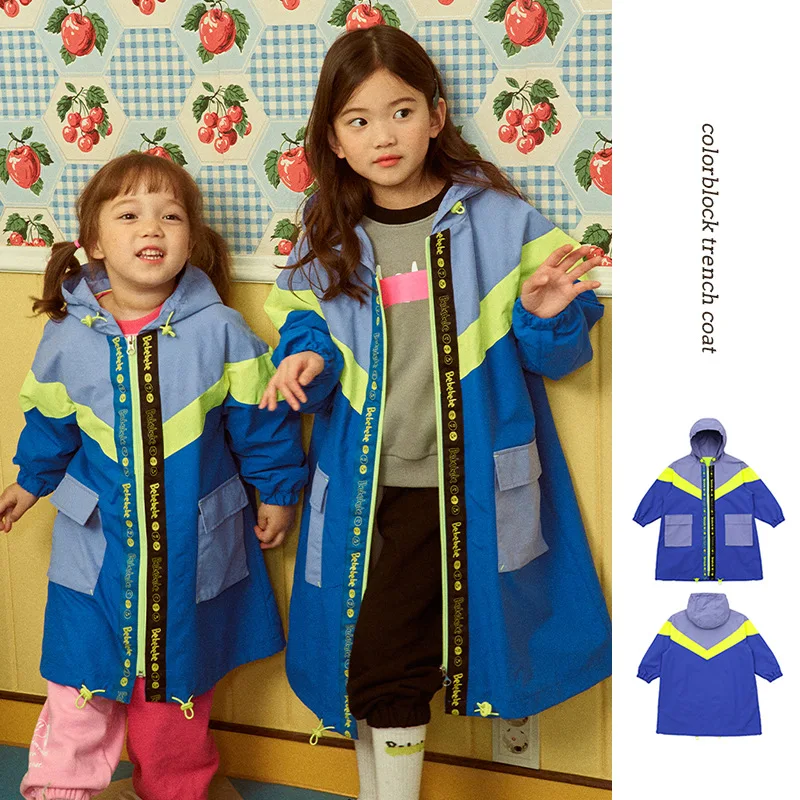 Children's Coat 2022 Be Spring New Children's Jacket Color-block Zipper Hooded Children's Mid Length Coat
Children's Coat 2022 Be Spring New Children's Jacket Color-block Zipper Hooded Children's Mid Length Coat