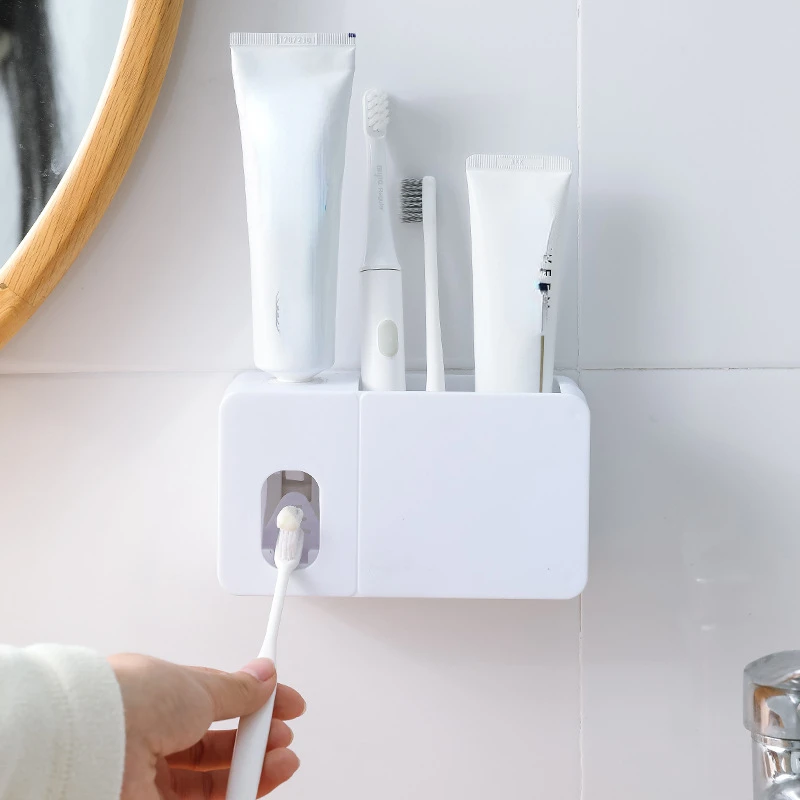 Multi-Function Bathroom Shelves Toothpaste Dispense Squeezer Automatic Toothbrush Rack Wall-Mounted Punch-Free WC Accessories
Multi-Function Bathroom Shelves Toothpaste Dispense Squeezer Automatic Toothbrush Rack Wall-Mounted Punch-Free WC Accessories