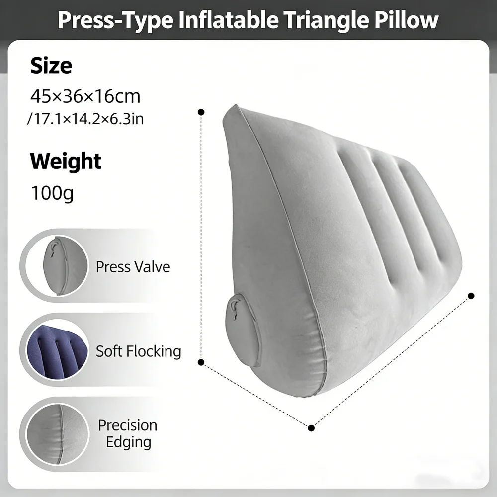 Надувная треугольная подушка для шеи и поясницы
Надувная треугольная подушка для шеи и поясницы
