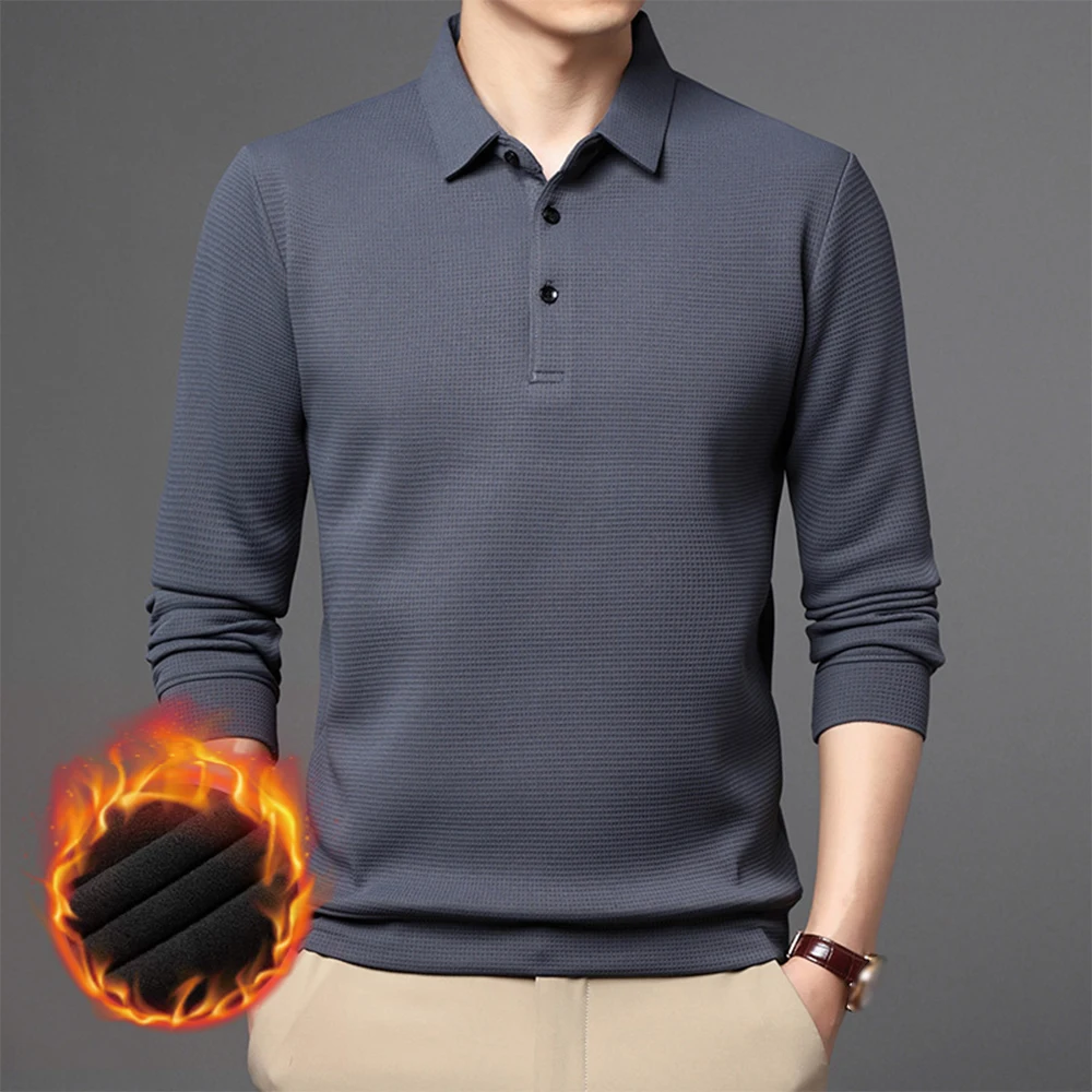 Fashion Brand Men PoloShirt Winter Warm Fleece Thickened Waffle Sweatshirt Long Sleeve Pullover Shirts PoloShirt Male Tops
Fashion Brand Men PoloShirt Winter Warm Fleece Thickened Waffle Sweatshirt Long Sleeve Pullover Shirts PoloShirt Male Tops