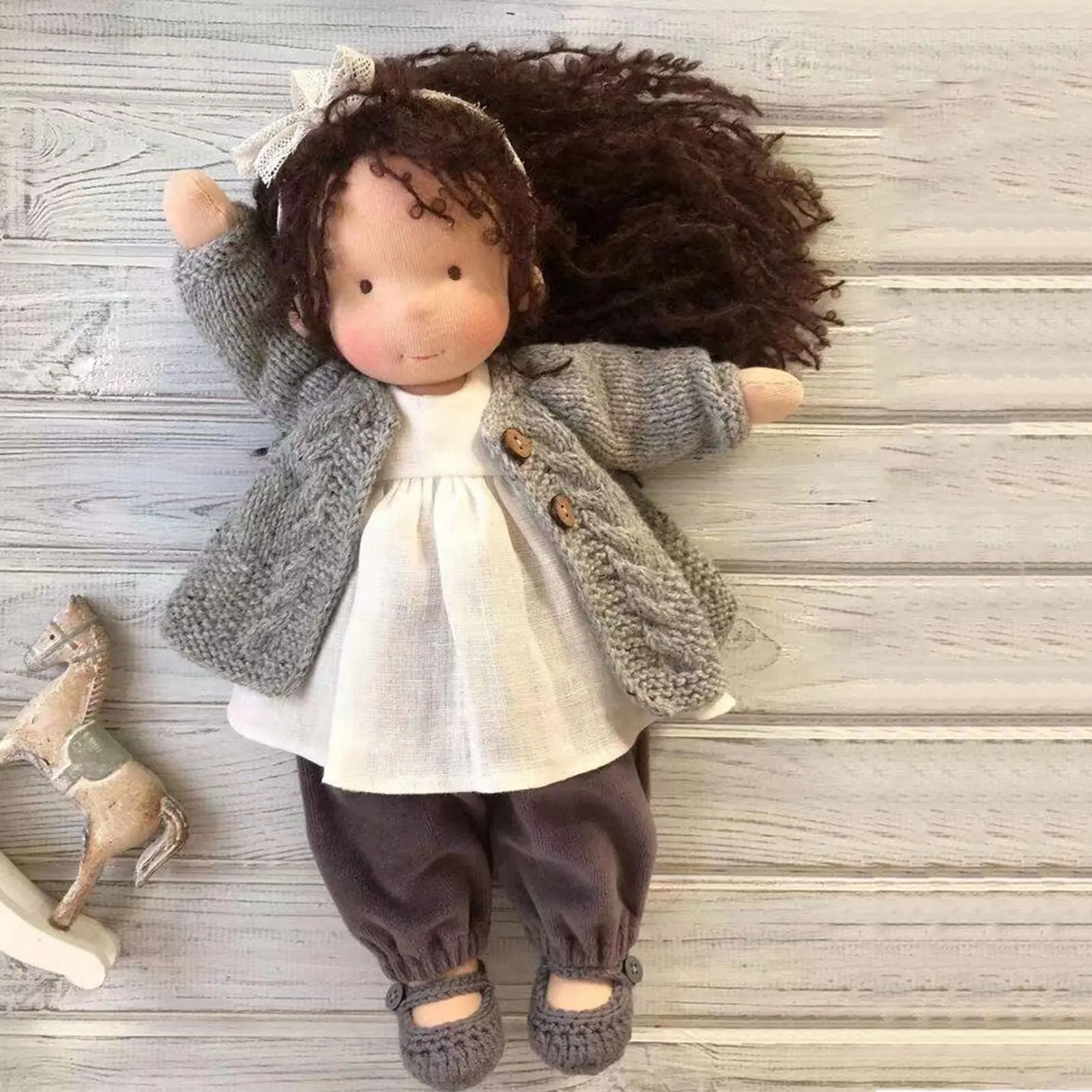 Handmade Waldorfs Doll Cartoon Plush Toys Knitting Wool Hair Head Girl Dolls With Dress Clothes Waldorfs Soft Stuffed Doll Gifts
Handmade Waldorfs Doll Cartoon Plush Toys Knitting Wool Hair Head Girl Dolls With Dress Clothes Waldorfs Soft Stuffed Doll Gifts