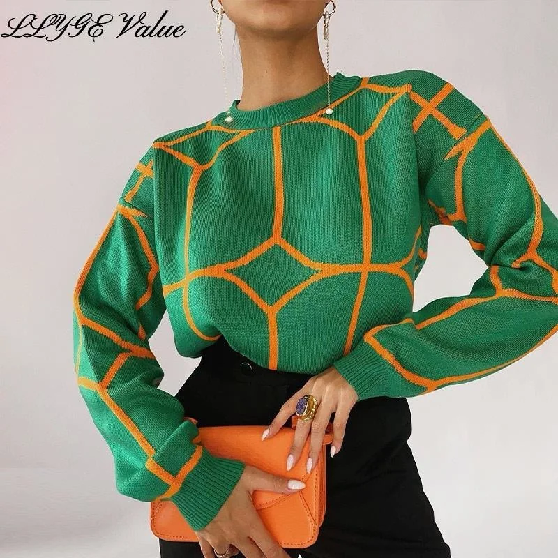 Knitted Striped Warm Women's Sweater Green O-neck Line Pattern Long Sleeve Pullovers Female 2022 Winter Lady Streetwear Jumper
Knitted Striped Warm Women's Sweater Green O-neck Line Pattern Long Sleeve Pullovers Female 2022 Winter Lady Streetwear Jumper