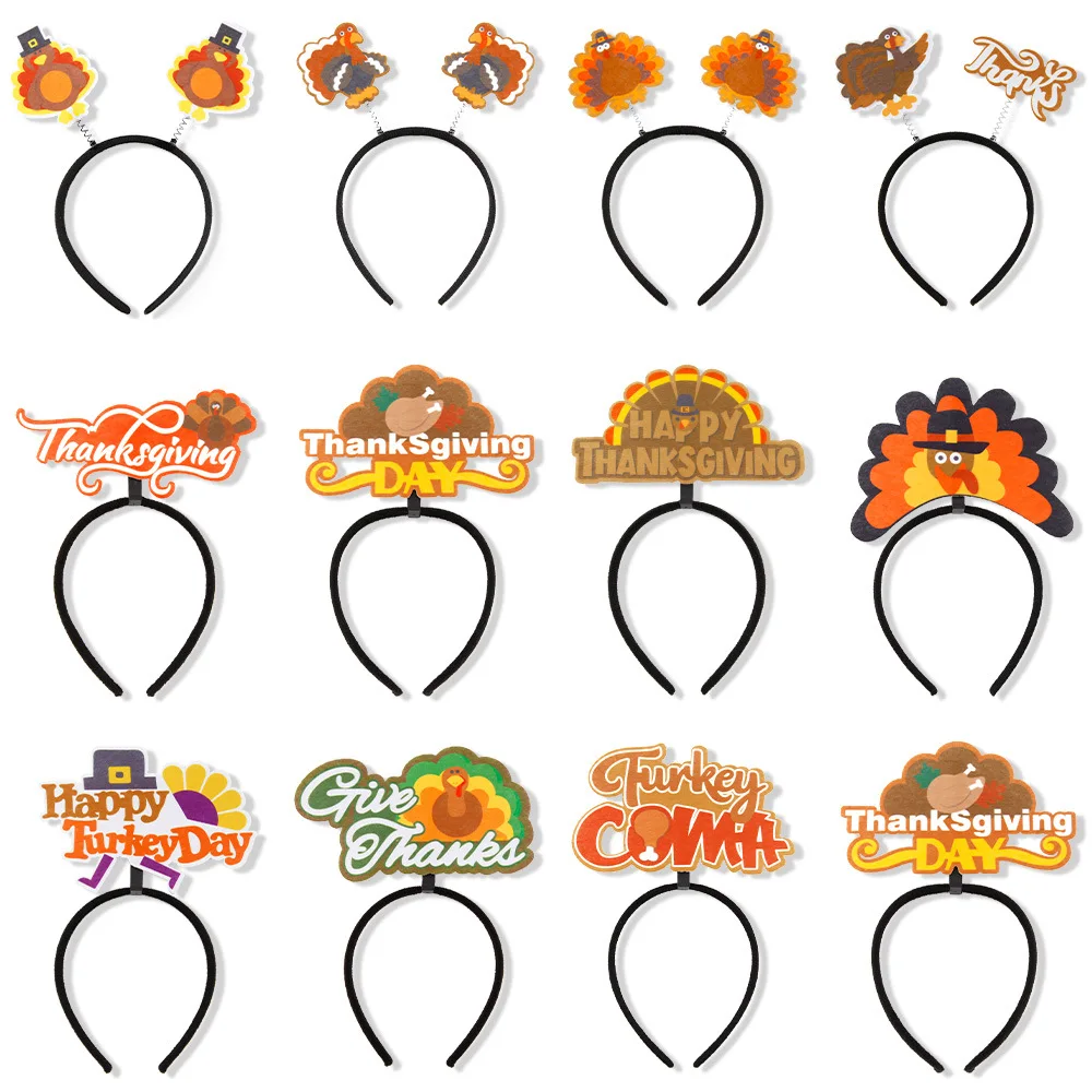 12 styles of Thanksgiving hair bands made of felt and plastic small and lightweight adult children's Thanksgiving decorations
12 styles of Thanksgiving hair bands made of felt and plastic small and lightweight adult children's Thanksgiving decorations