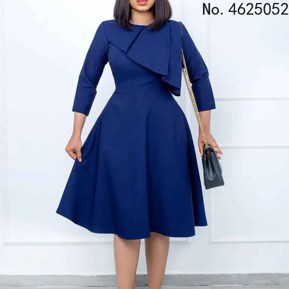 African Dresses for Women Spring Autumn African Women Round Neck Polyester Solid Color Knee-length Dress African Clothes Women
African Dresses for Women Spring Autumn African Women Round Neck Polyester Solid Color Knee-length Dress African Clothes Women