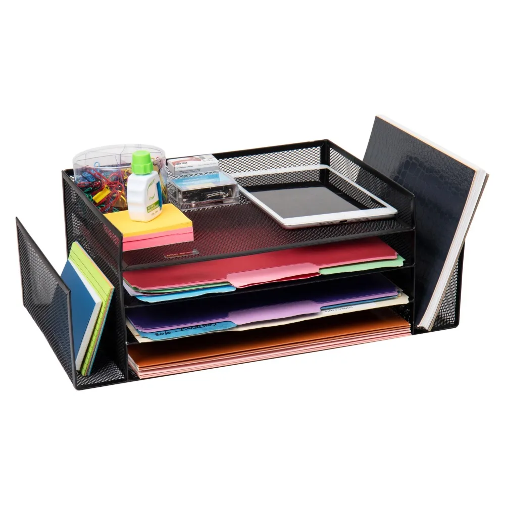 Metal Desk Organizer with 2 Side Storage Compartments, Black Free Shipping
Metal Desk Organizer with 2 Side Storage Compartments, Black Free Shipping