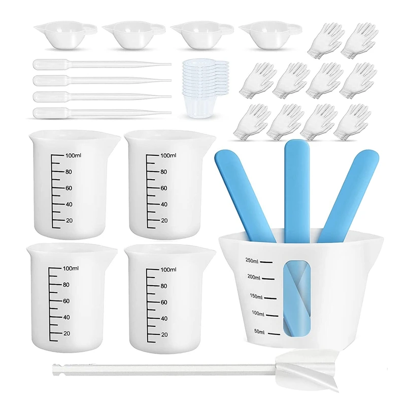 Epoxy Silicone Measuring Cups, Resin Supplies 250 And 100Ml Silicone Cups, Epoxy Mixers, Color Cups, Mixing Tools
Epoxy Silicone Measuring Cups, Resin Supplies 250 And 100Ml Silicone Cups, Epoxy Mixers, Color Cups, Mixing Tools