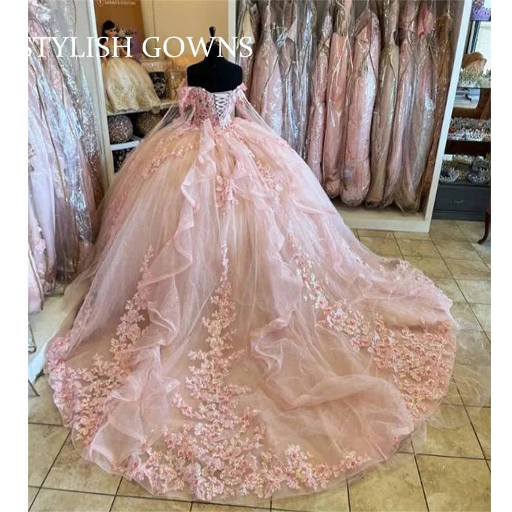 2023 Mexican Pink Off The Shoulder Quinceanera Dresses with 3D Floral Applique Beading Vestidos XV Años Sweet 16 Robe De Soirée
2023 Mexican Pink Off The Shoulder Quinceanera Dresses with 3D Floral Applique Beading Vestidos XV Años Sweet 16 Robe De Soirée
