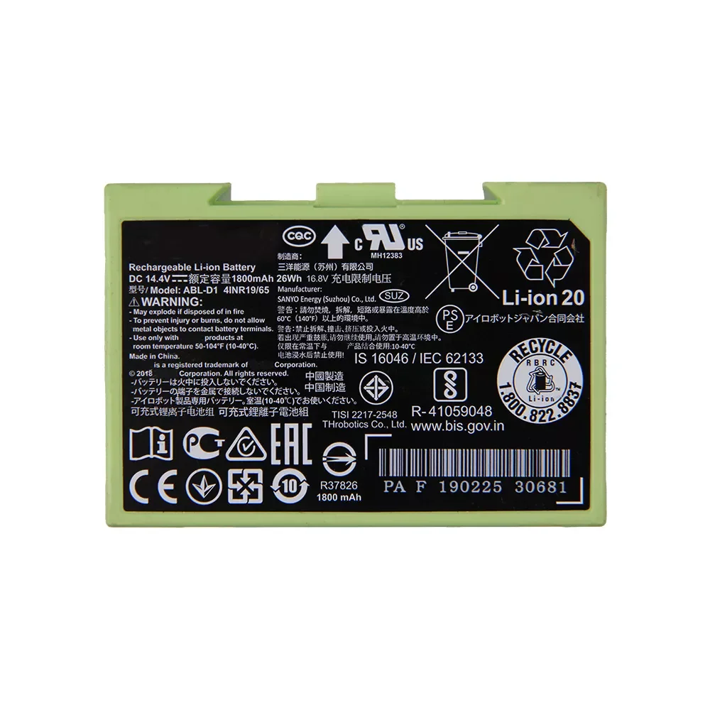 Новая Оригинальная сменная батарея для iRobot Roomba i8 i7 i7 + e6 e5 i7158 i4 i31502F e6198 + i8550 7550 стандартная Подлинная батарея
Новая Оригинальная сменная батарея для iRobot Roomba i8 i7 i7 + e6 e5 i7158 i4 i31502F e6198 + i8550 7550 стандартная Подлинная батарея