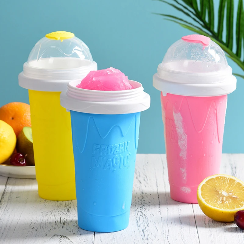 

Summer Squeeze Homemade Milkshake Bottle Quick-Frozen Smoothie Sand Cup Pinch Fast Cooling Magic Cup Ice Cream Slushy Maker