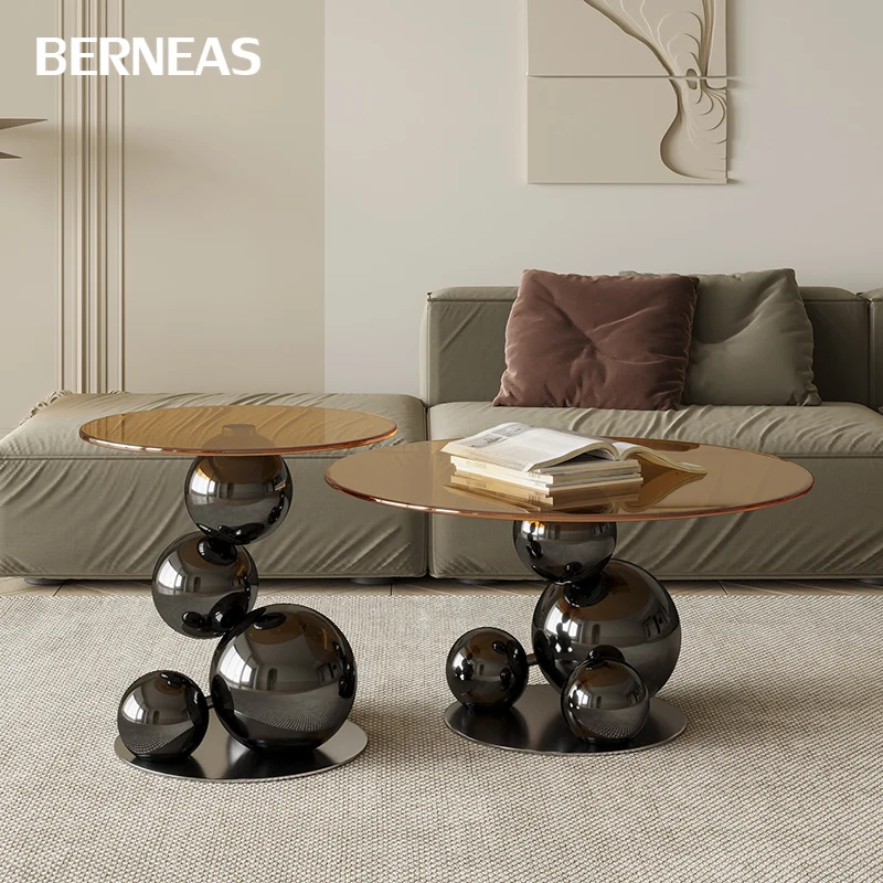 Italian Minimalist Light Luxury Round Tea Table Living Room Modern Simple Designer Special-shaped Creative Spherical Edge Table
Italian Minimalist Light Luxury Round Tea Table Living Room Modern Simple Designer Special-shaped Creative Spherical Edge Table