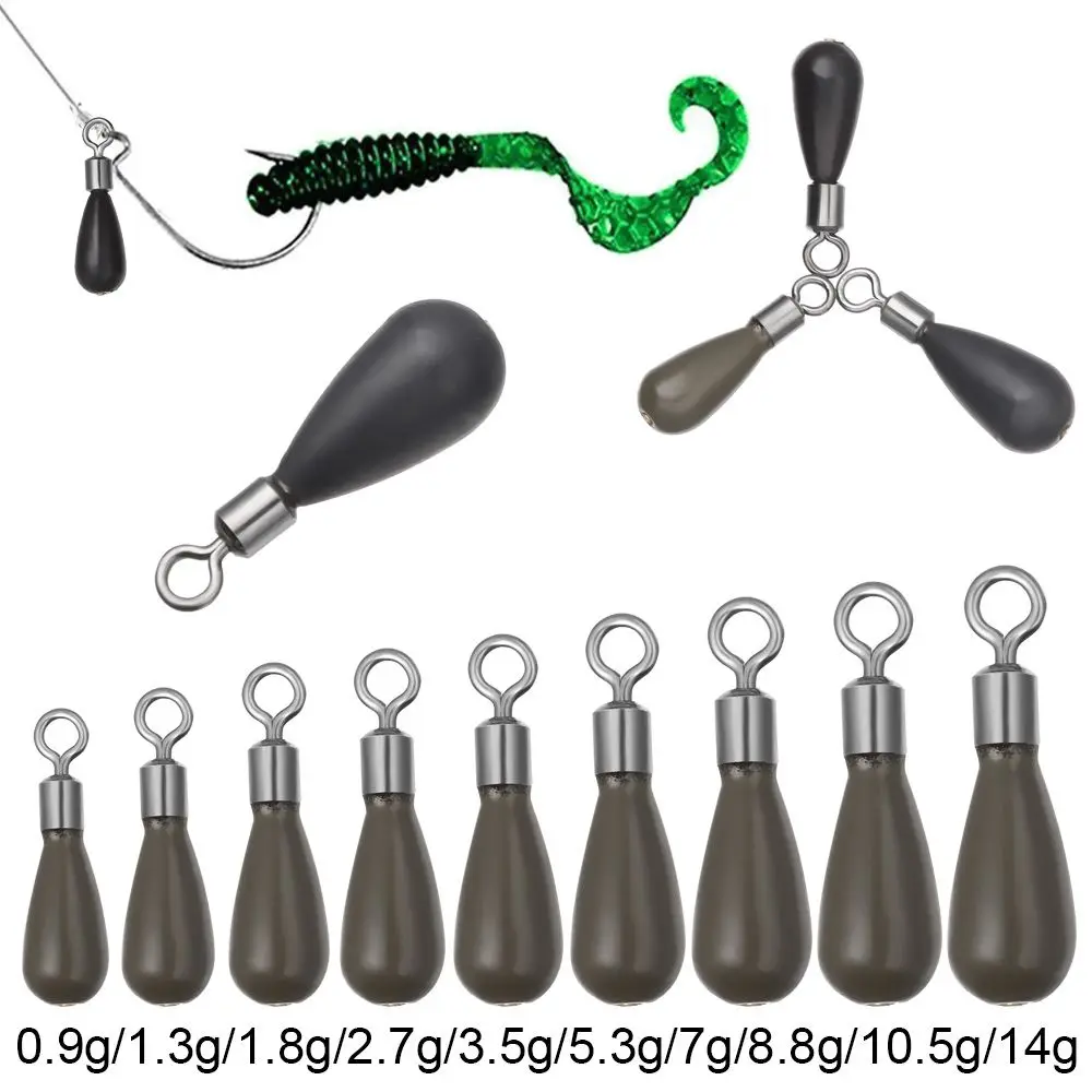 

1pc 09-14g Quick Release Casting Tear Drop Shot Weights Fishing Tungsten Fall Sinker Line Sinkers Hook Connector Fishing Tackle