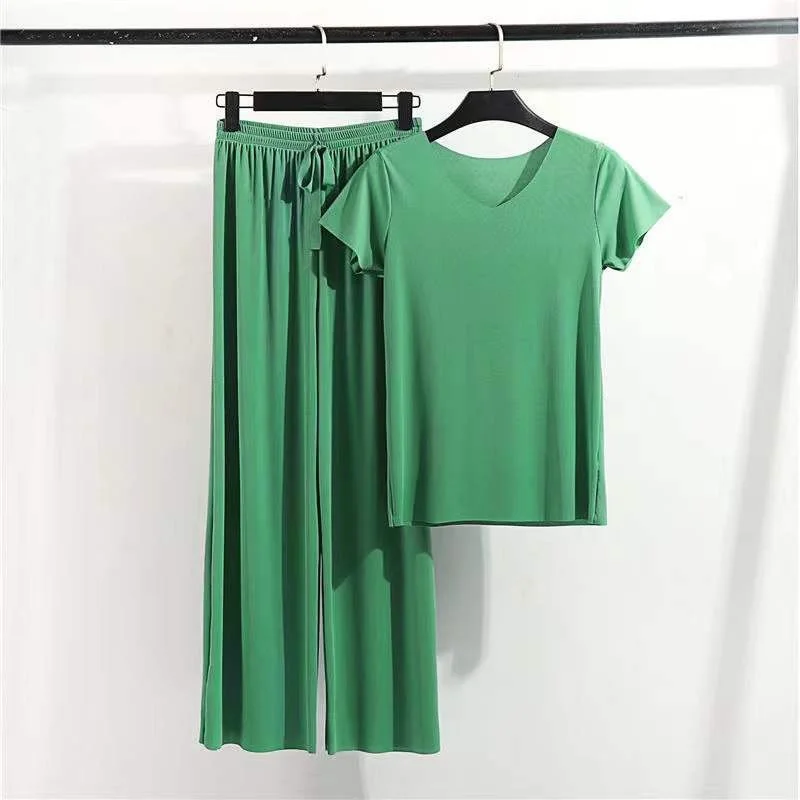 Women's Home Cute Clothes Suit Of Lady House Summer Living Room Wear Autumn Loose Homewear Pants Two Piece Set For Women Pajamas
Women's Home Cute Clothes Suit Of Lady House Summer Living Room Wear Autumn Loose Homewear Pants Two Piece Set For Women Pajamas
