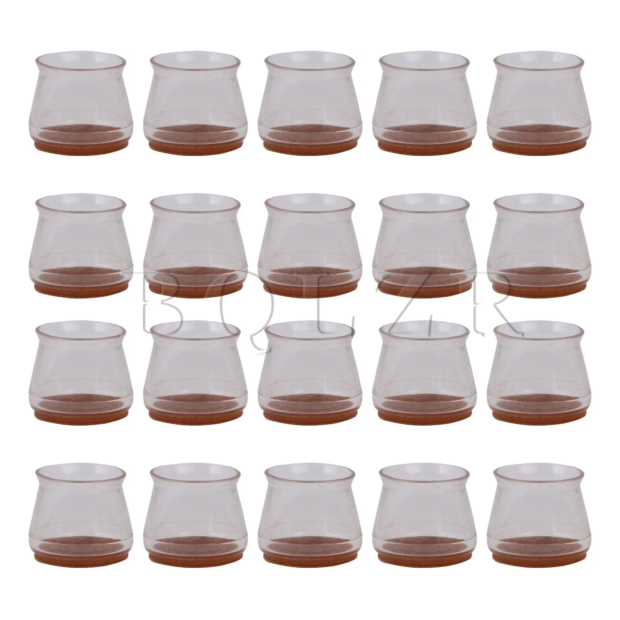20 Pcs Silicone Furniture Glides Round Legs Covers W/ Felt Pads 30-45mm Walnut Color/Transparent
20 Pcs Silicone Furniture Glides Round Legs Covers W/ Felt Pads 30-45mm Walnut Color/Transparent