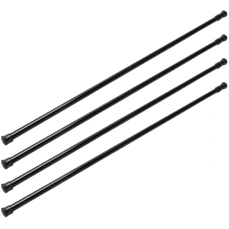 4X Extendable Telescopic Spring Loaded Net Voile Tension Curtain Rail Pole Rods,70-120Cm,Black
4X Extendable Telescopic Spring Loaded Net Voile Tension Curtain Rail Pole Rods,70-120Cm,Black
