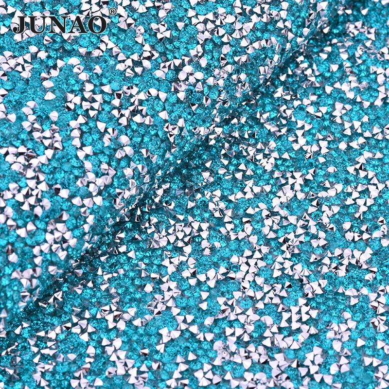 JUNAO 24*40cm Silver Aquamarine Self Adhesive Rhinestone Trim Mesh Self-Adhesive Hotfix Resin Crystal Applique For Jewelry
JUNAO 24*40cm Silver Aquamarine Self Adhesive Rhinestone Trim Mesh Self-Adhesive Hotfix Resin Crystal Applique For Jewelry